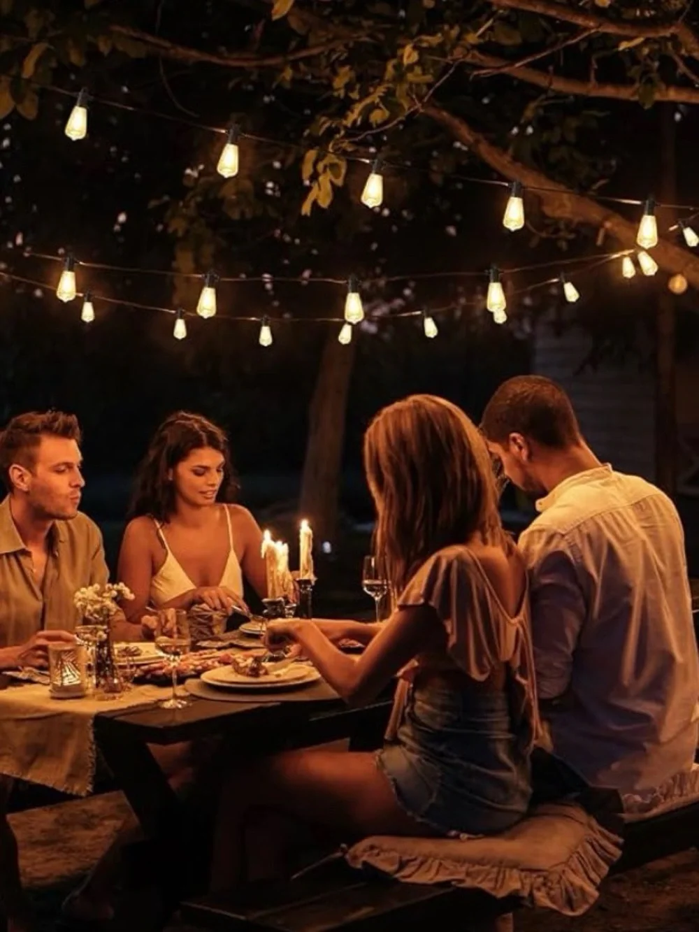 Outdoor String Lights, 240 feet, Patio Lights, Shatter-proof Plastic Bulbs